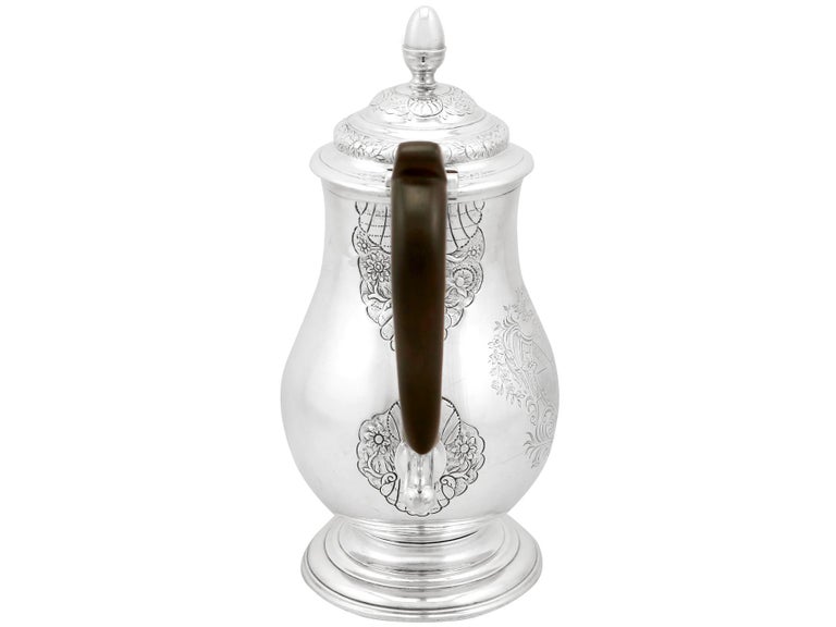 Antique Newcastle Sterling Silver Coffee Pot For Sale at 1stDibs