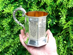 Antique Georgian Newcastle Sterling Silver Mugs