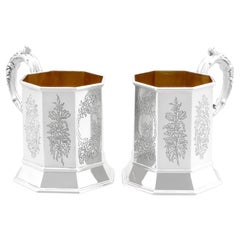 Antique Georgian Newcastle Sterling Silver Mugs (1819)