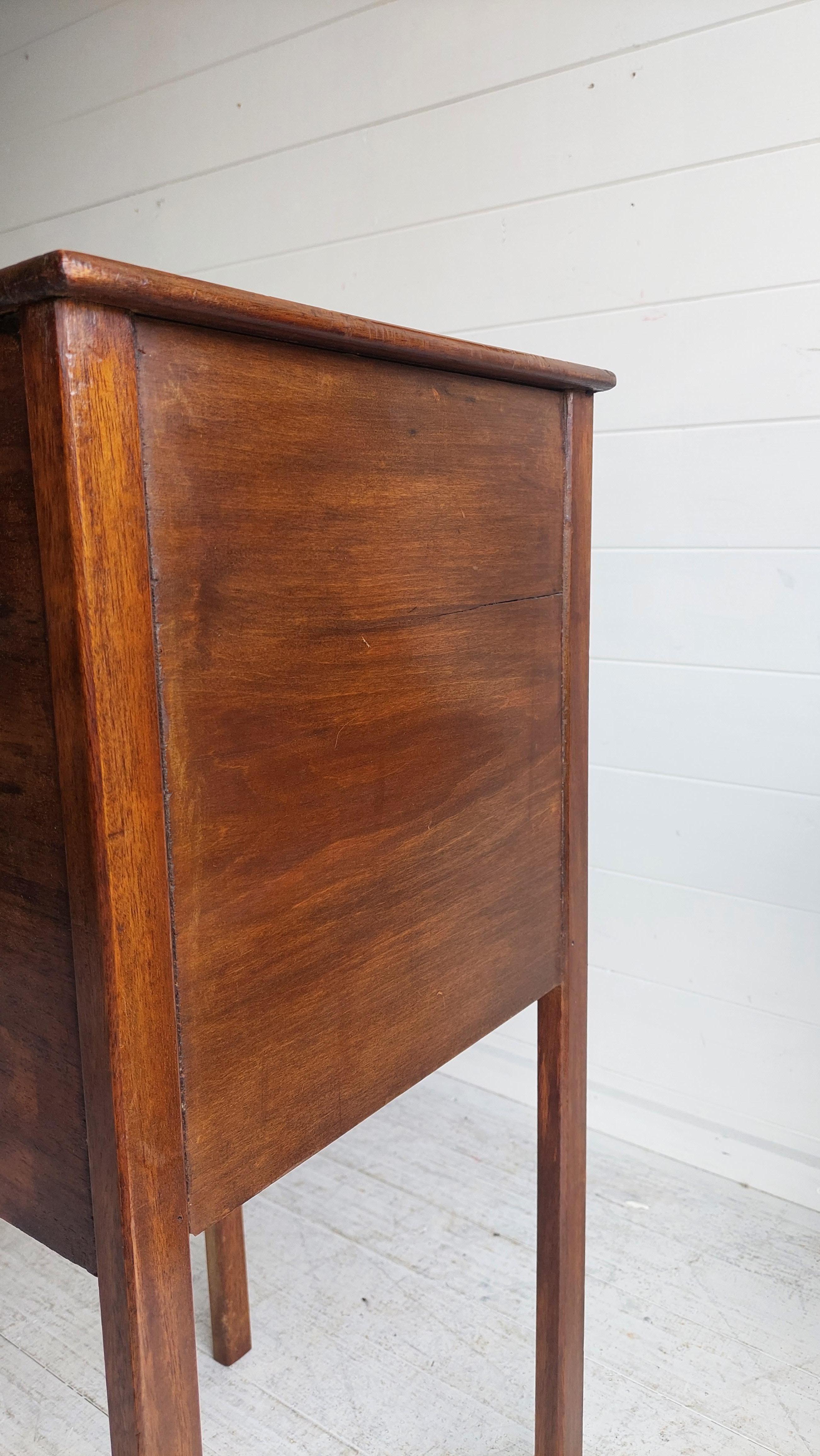 Antique Georgian Nightstand  Cupboard Bedside Table, 1800s 13