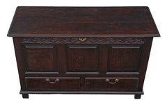 Antique Georgian Oak Mule Chest Coffer 18th Century