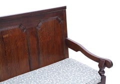 Antique Georgian Oak Settle Bench Seat