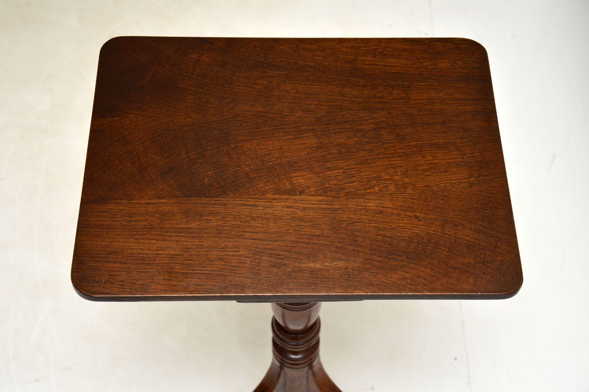 English Antique Georgian Oak Side Table