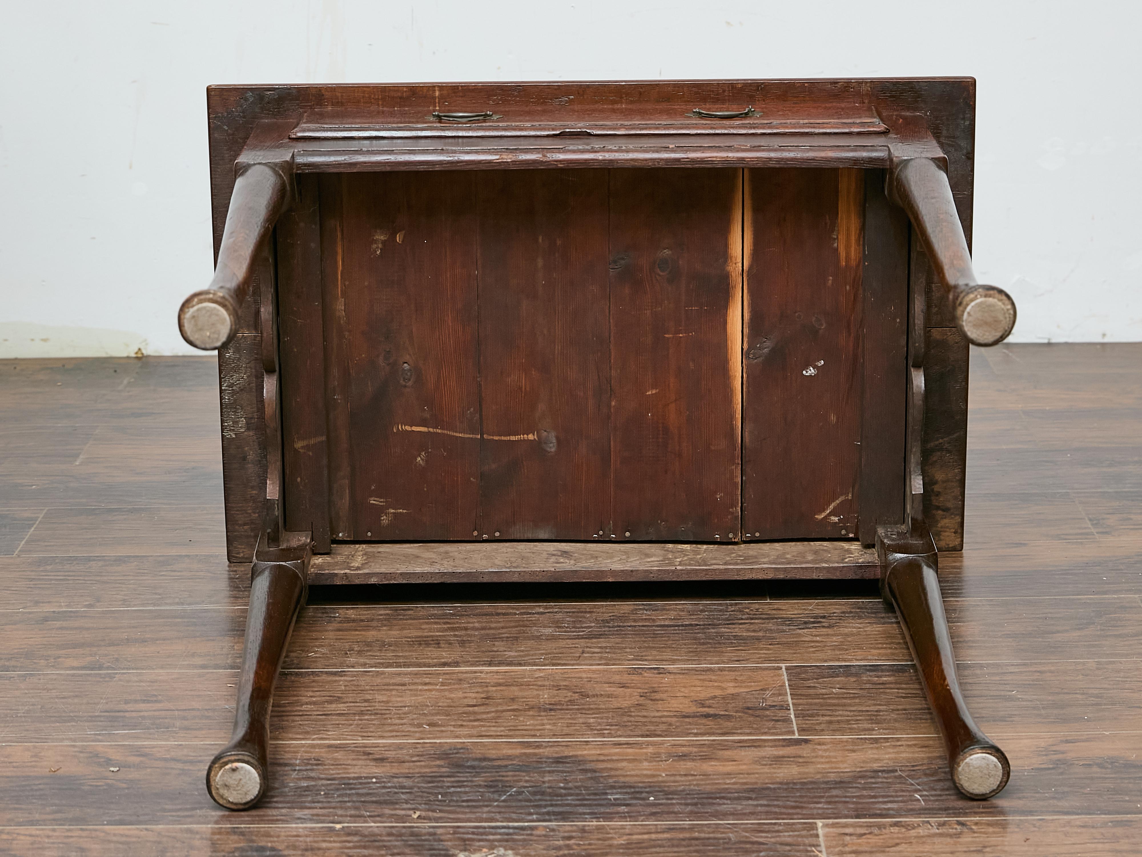 Antiker Beistelltisch aus georgianischer Eiche mit einer Schublade, England, um 1800-1830 im Angebot 2
