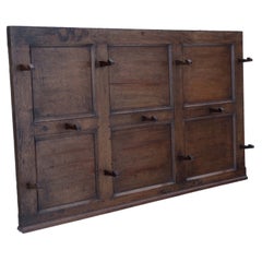 Antique Georgian Oak Wall Hall Coat Hat Stand