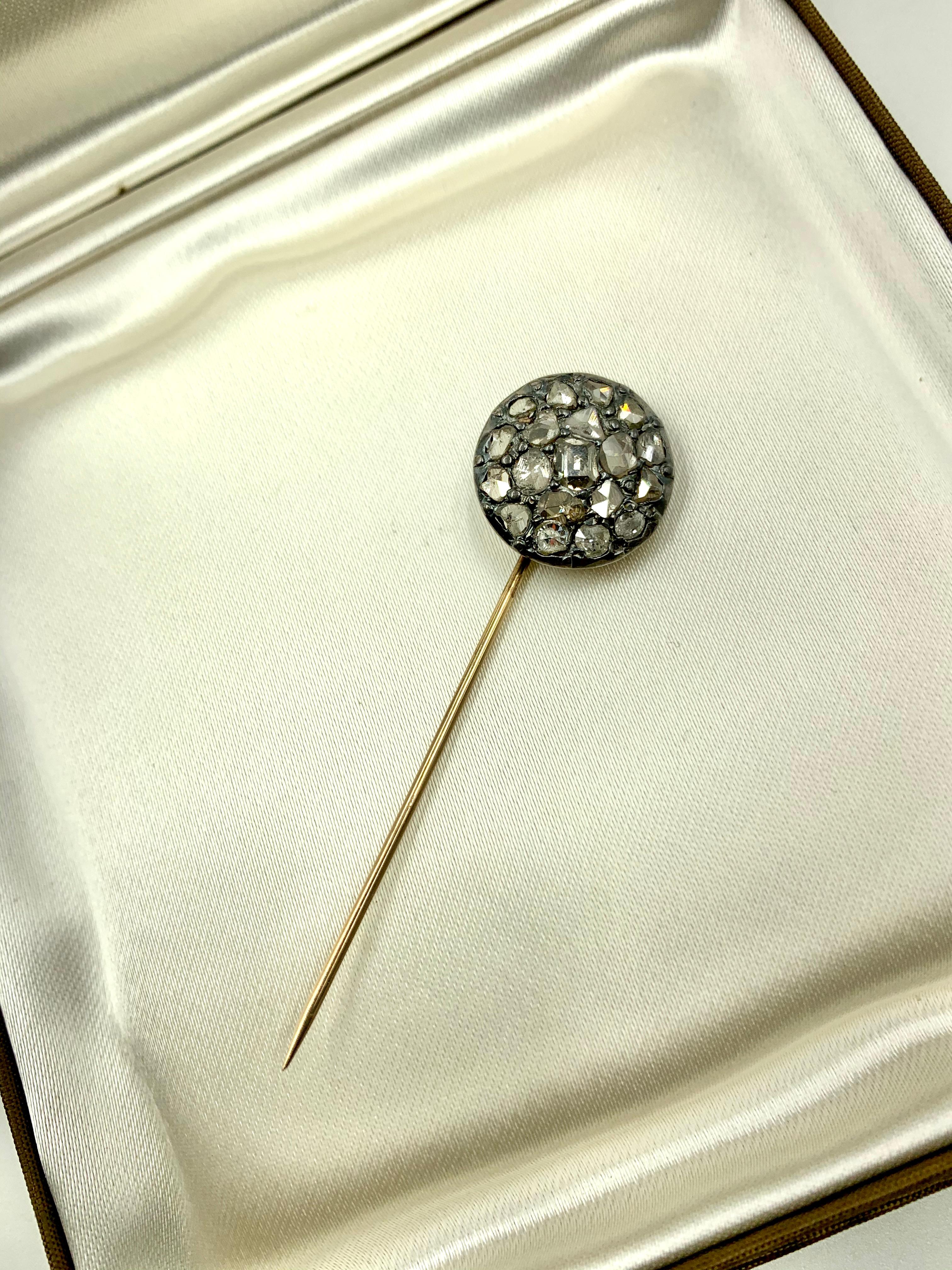 antique diamond tie pin