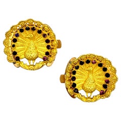 Antica coppia georgiana di bracciali con chiusura a pavone Collana Pinchbeck
