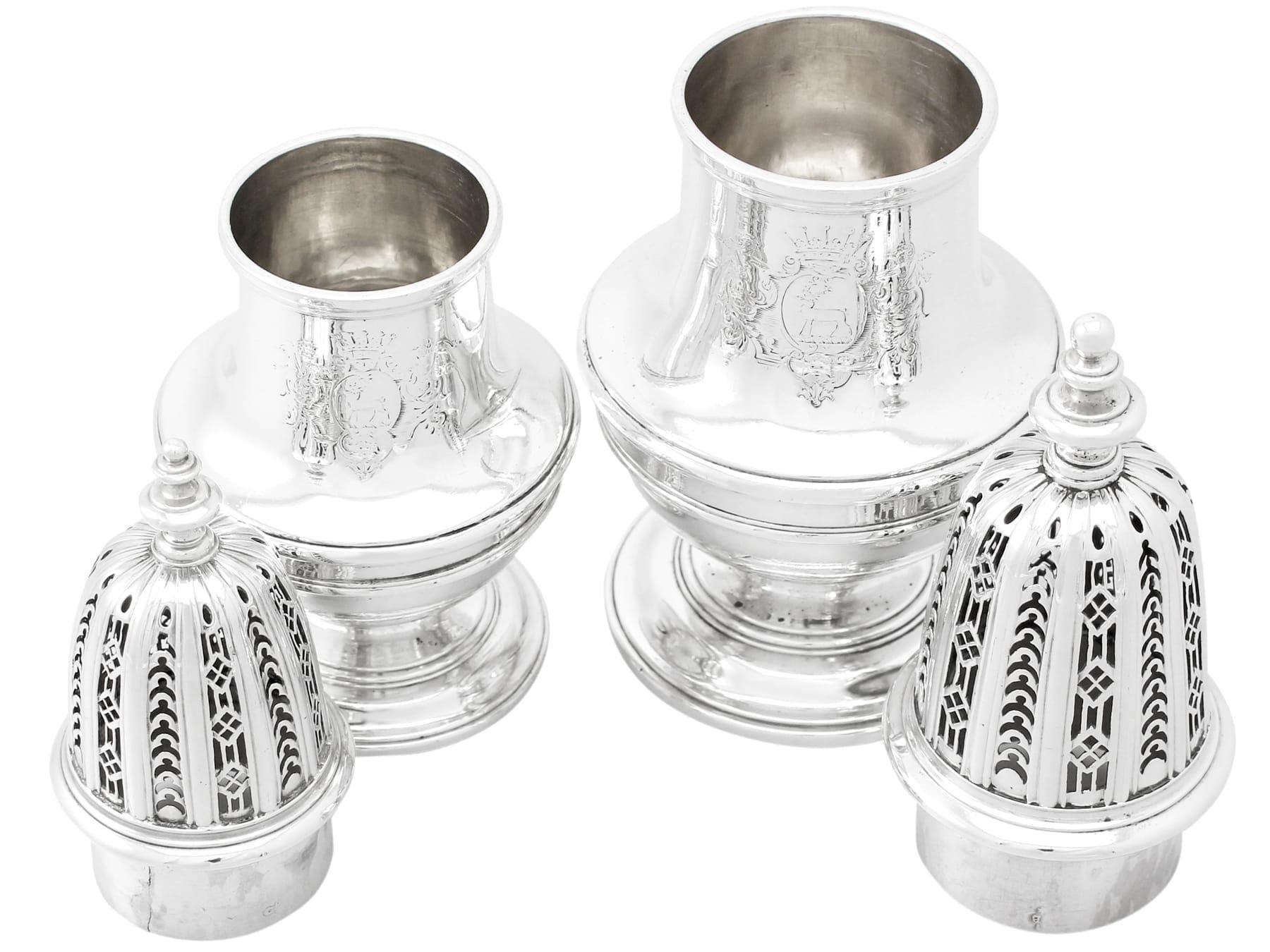 George II Georgian Sterling Silver Casters For Sale