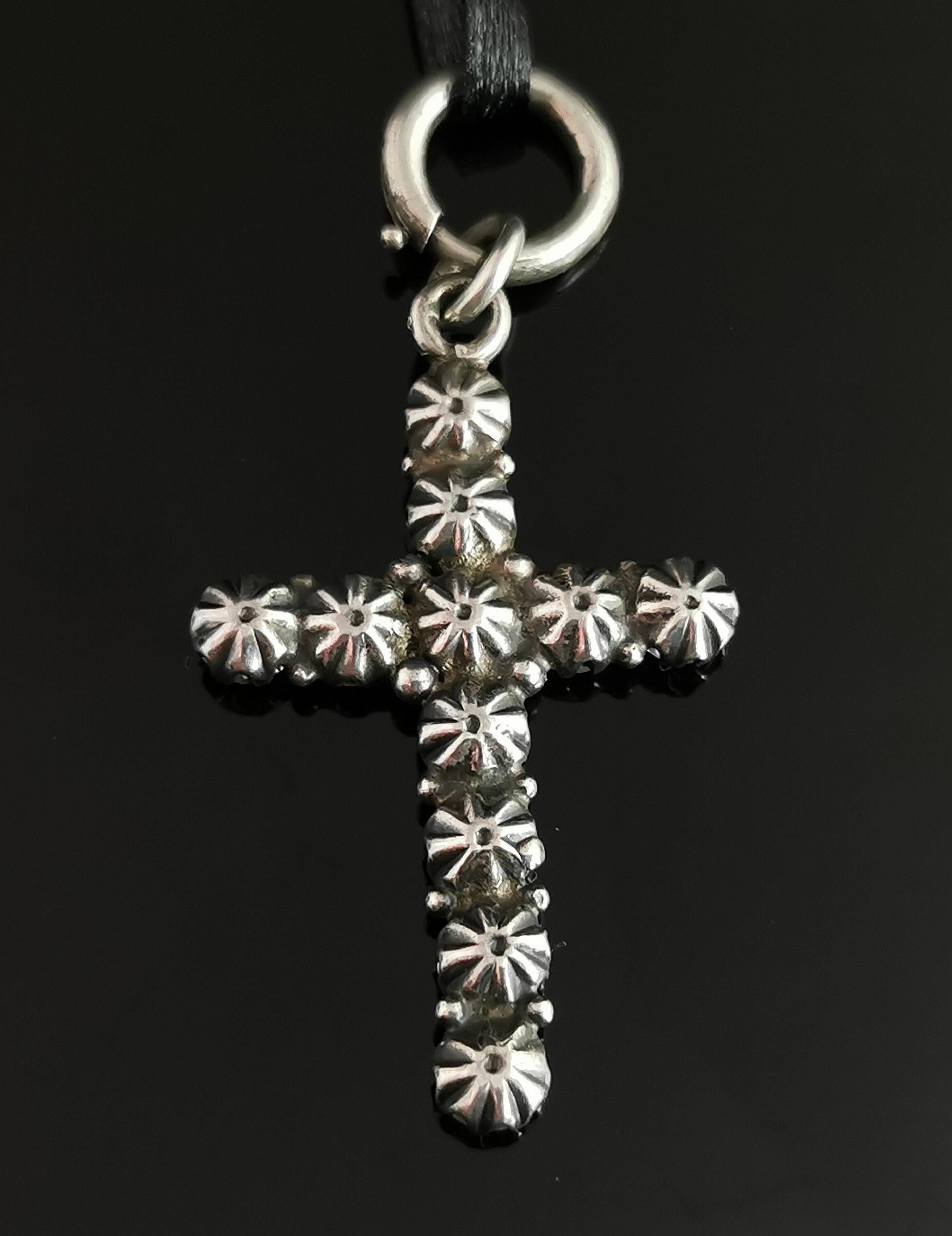 antique silver cross