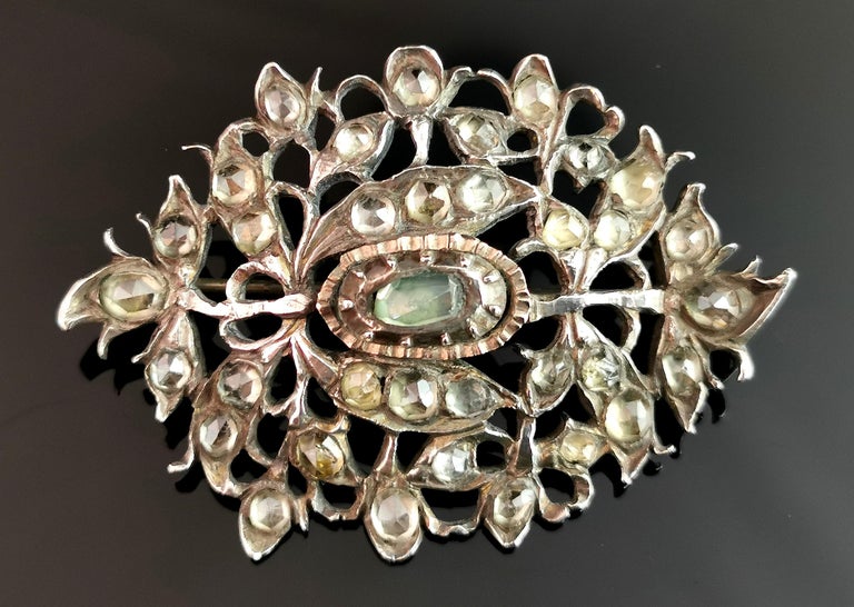 Cultured Pearl Georgian Style Brooch 925 Silver Handmade Luxury Auction  Jewelry