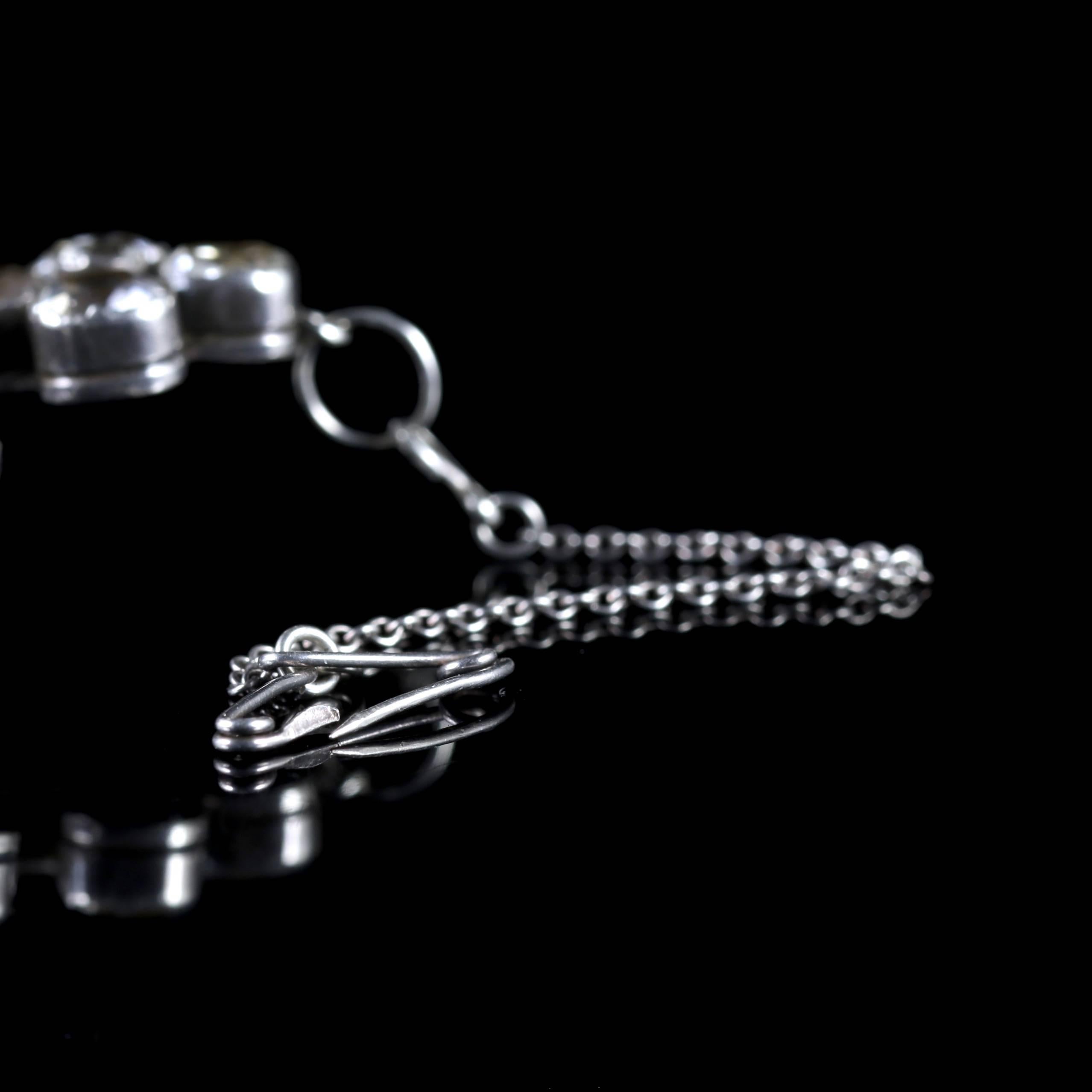 Women's Antique Georgian Paste Stone Brooch Silver, circa 1770 For Sale