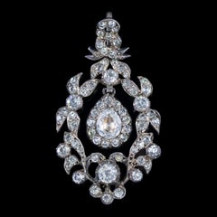 Antique Georgian Pendant Paste Stone Silver, circa 1800