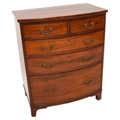Ancienne commode en arc de cercle d'époque géorgienne