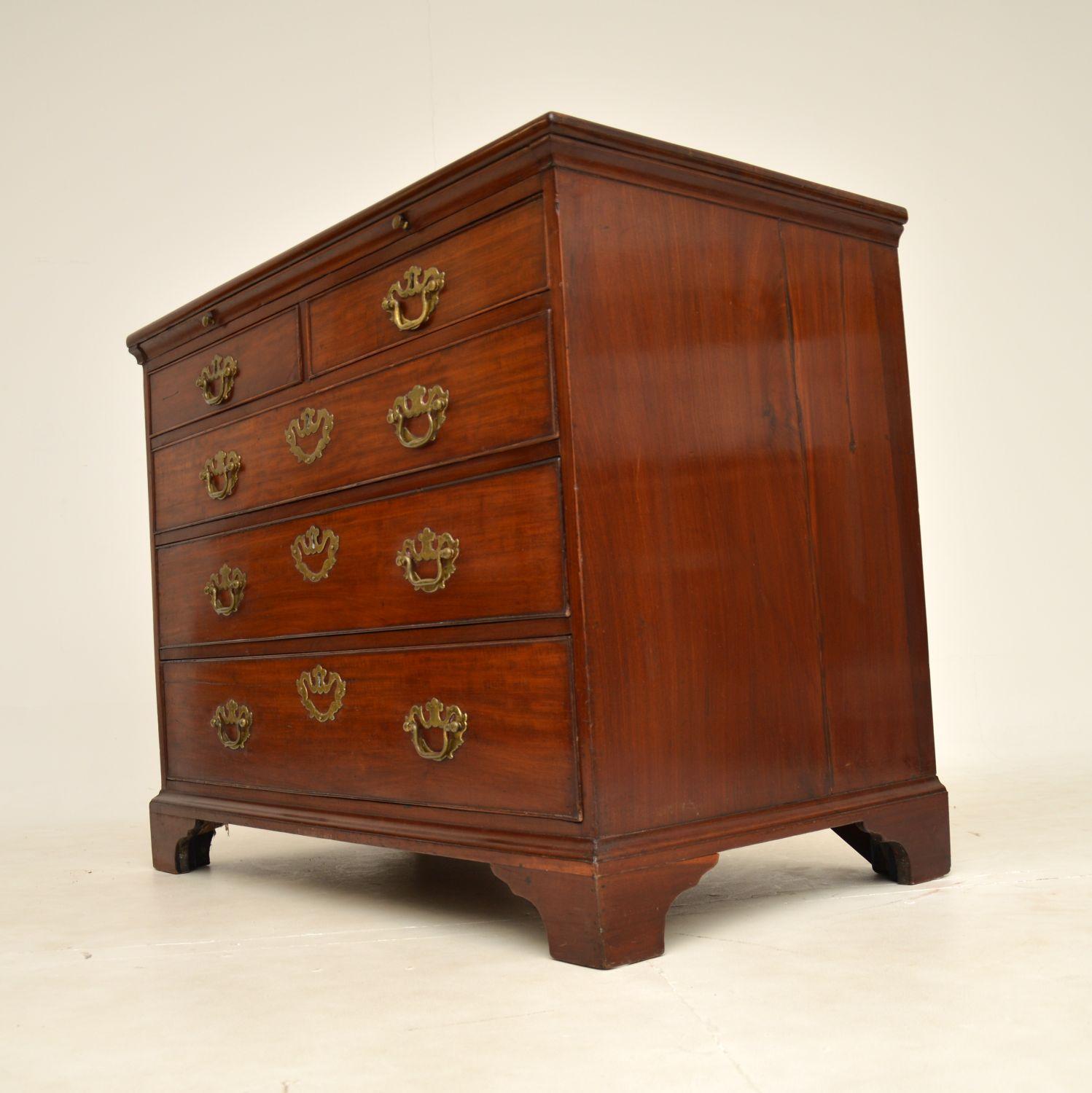 George III Antique Georgian Period Chest of Drawers For Sale