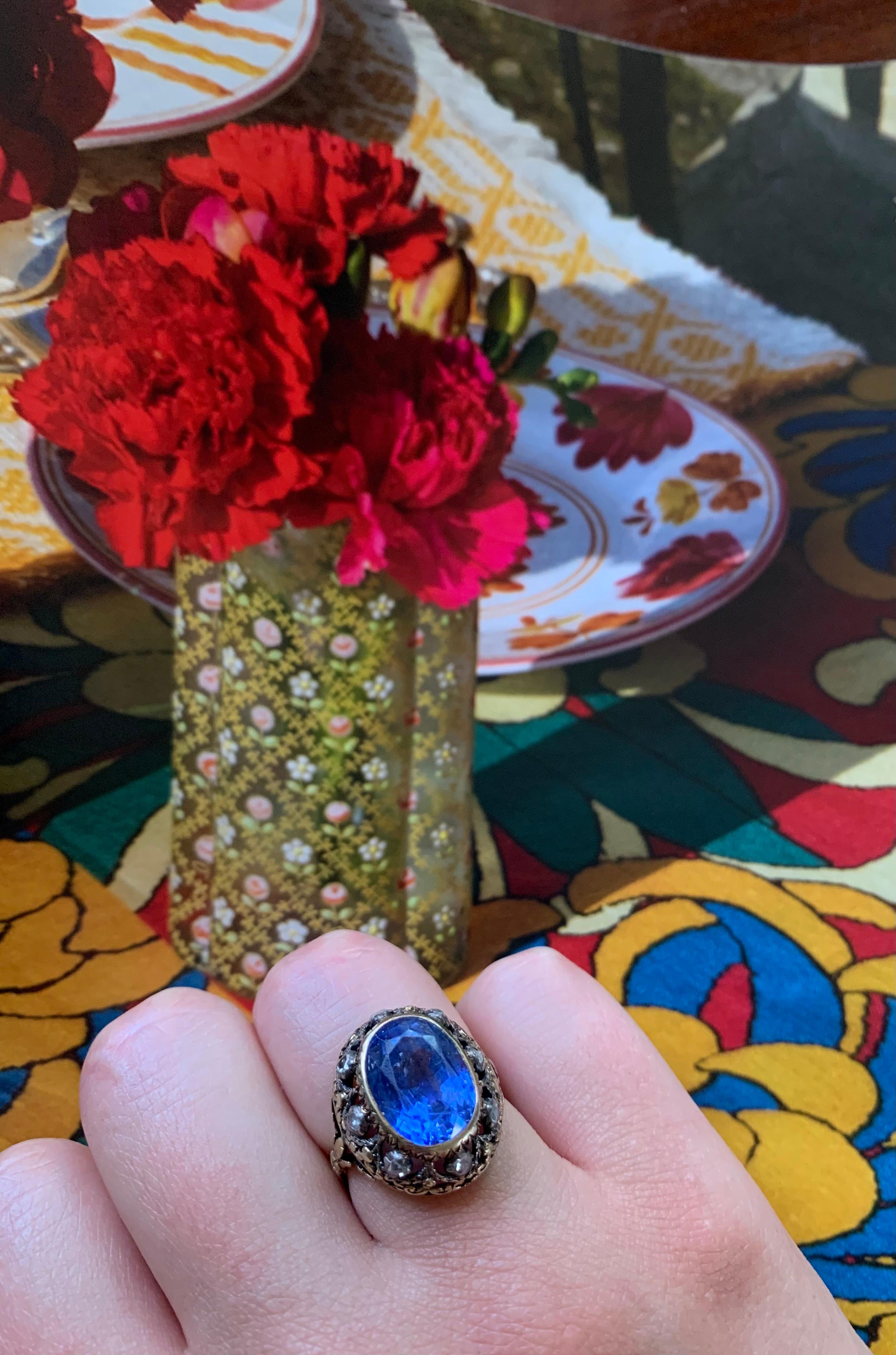 antique sapphire color