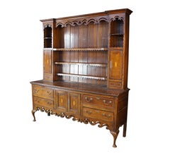 Buffet gallois ancien en chêne anglais de l'époque géorgienne, avec placard en étain