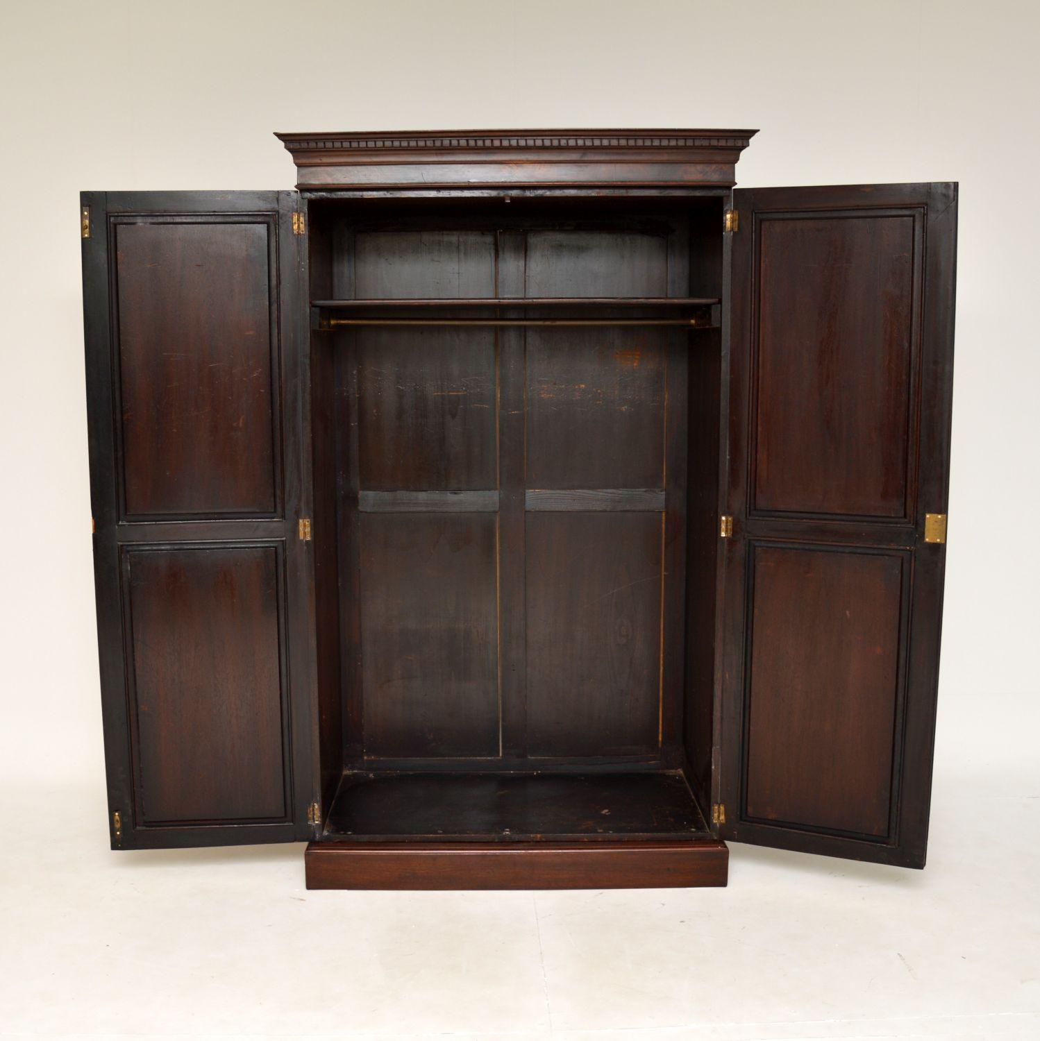 English Antique Georgian Period Hall Cupboard / Wardrobe