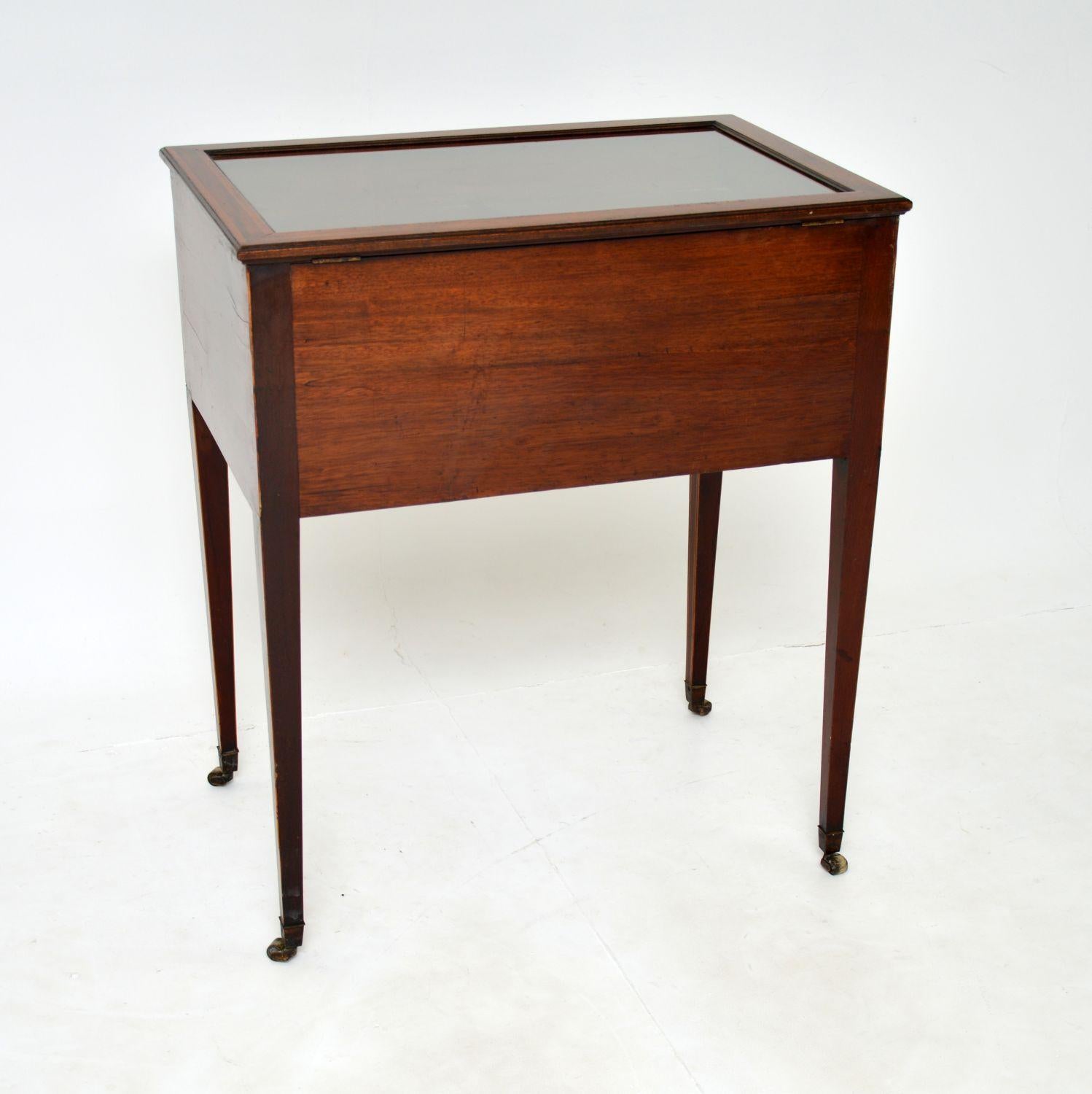 Antique Georgian Period Inlaid Display Case Table 7