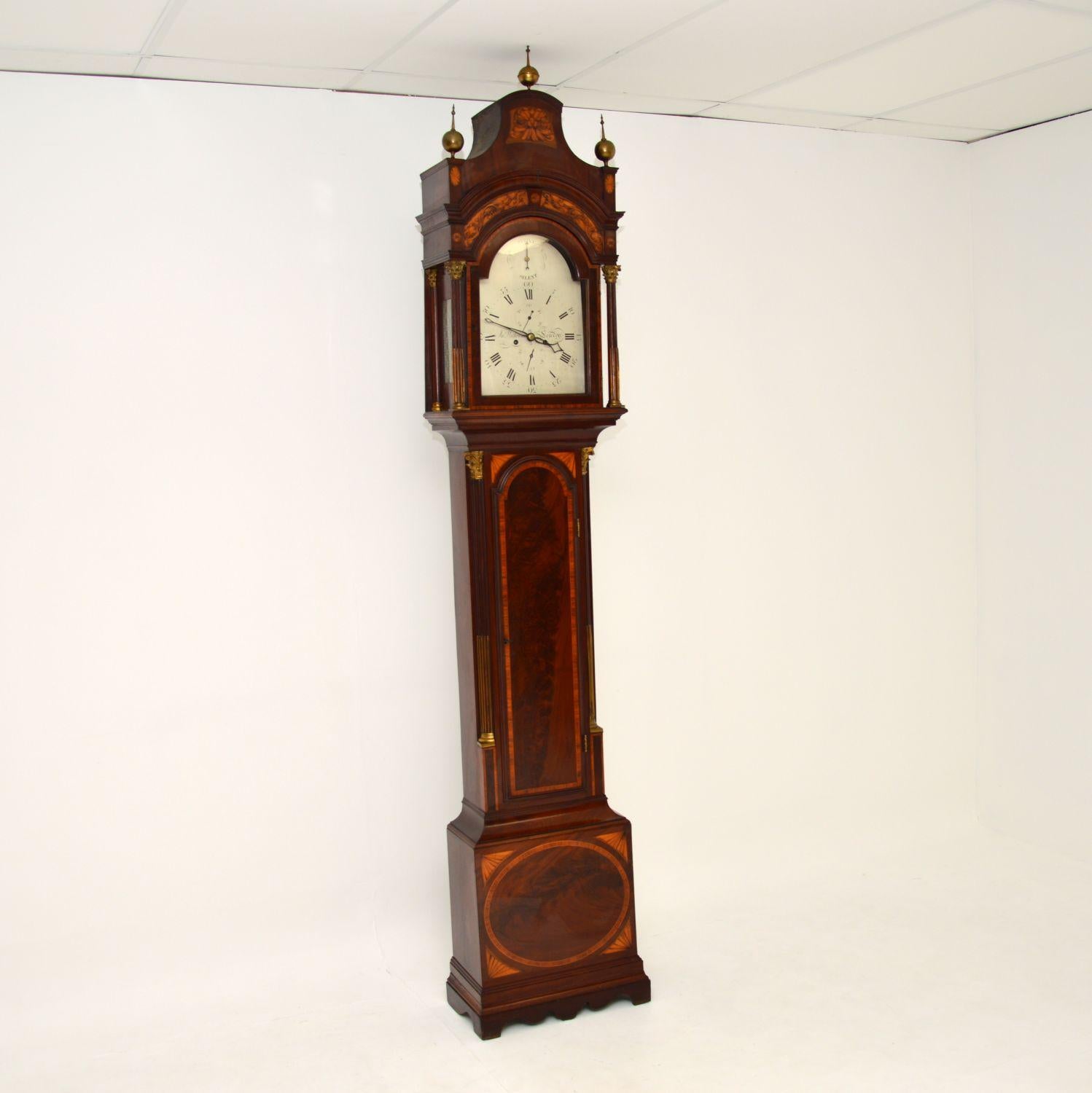 English Antique Georgian Period Long Case Clock by Richard Reeves