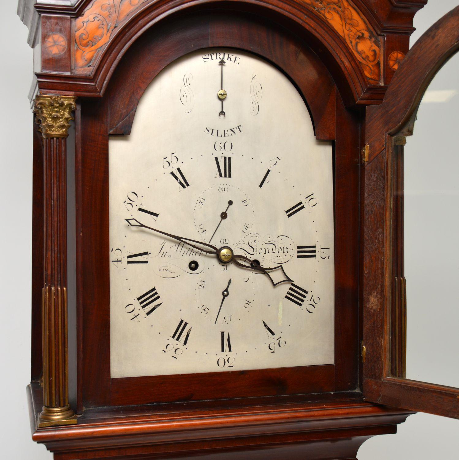 Wood Antique Georgian Period Long Case Clock by Richard Reeves