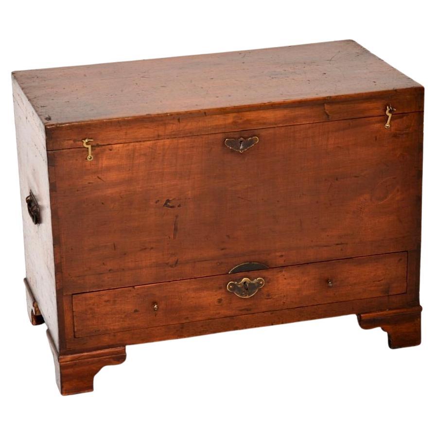 Antique Georgian Period Pine Chest / Trunk For Sale