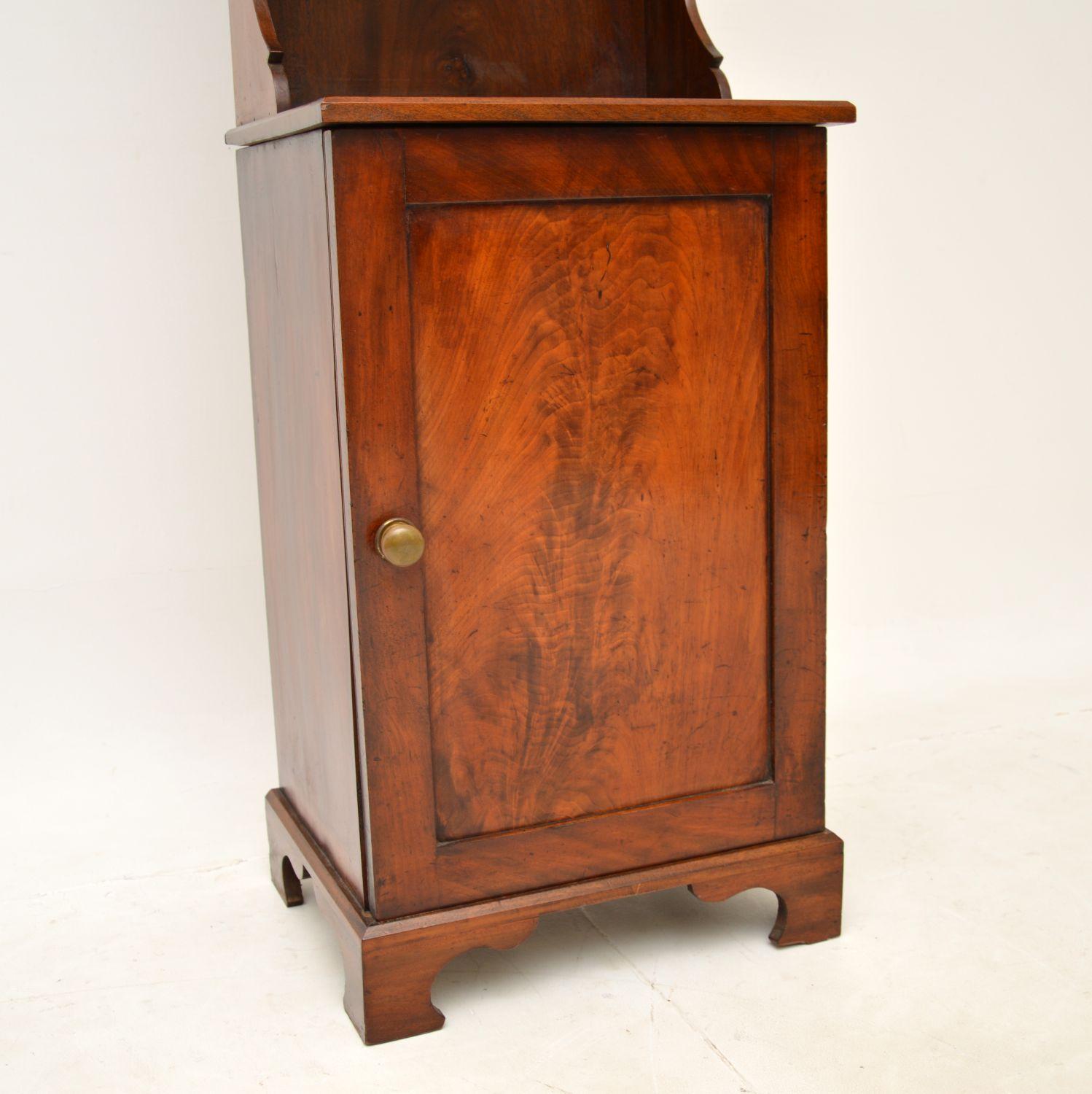 Wood Antique Georgian Period Slim Dresser / Bookcase