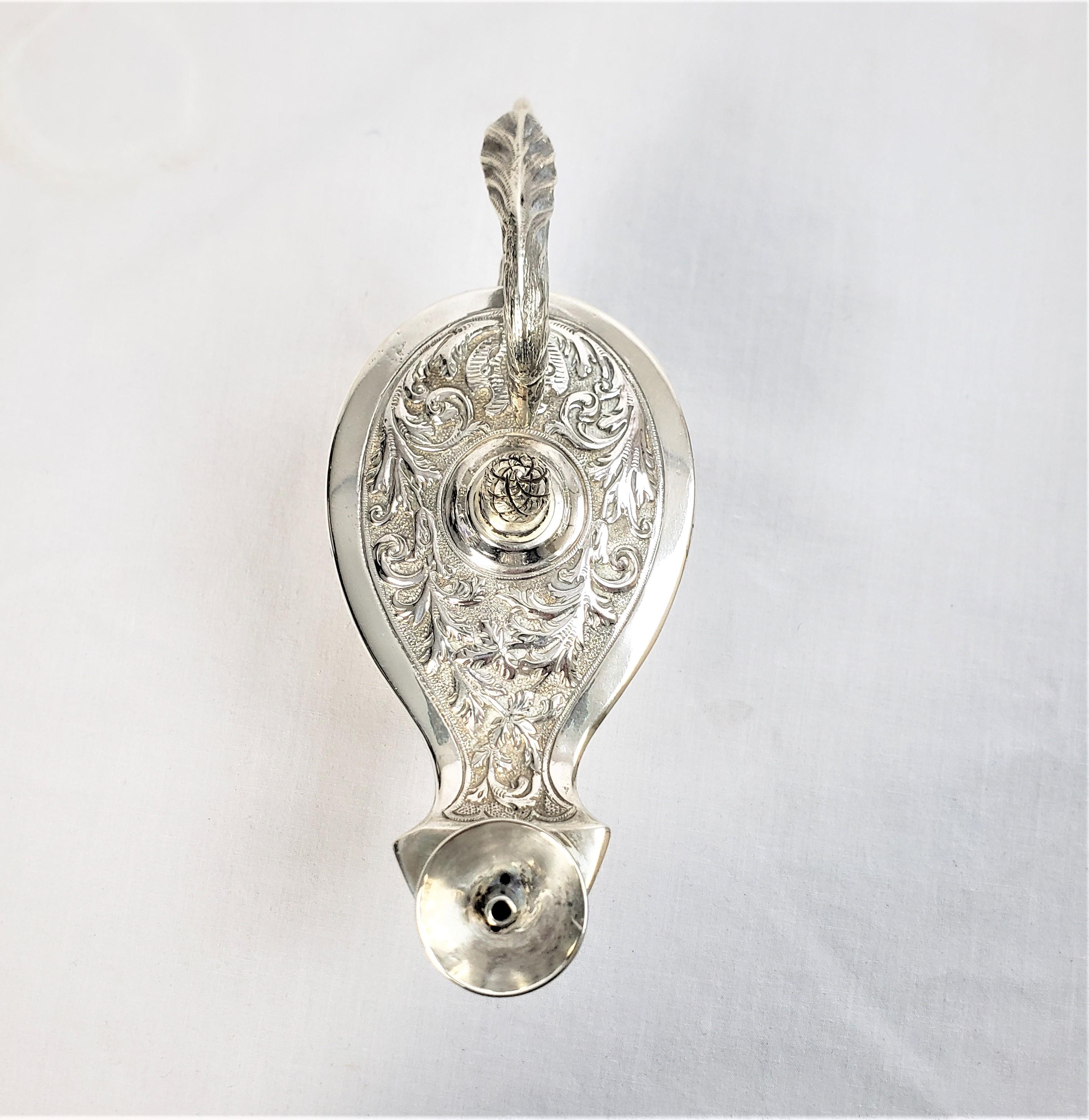 19th Century Antique Georgian Period Sterling Silver Figural Swan Table Cigar Lighter