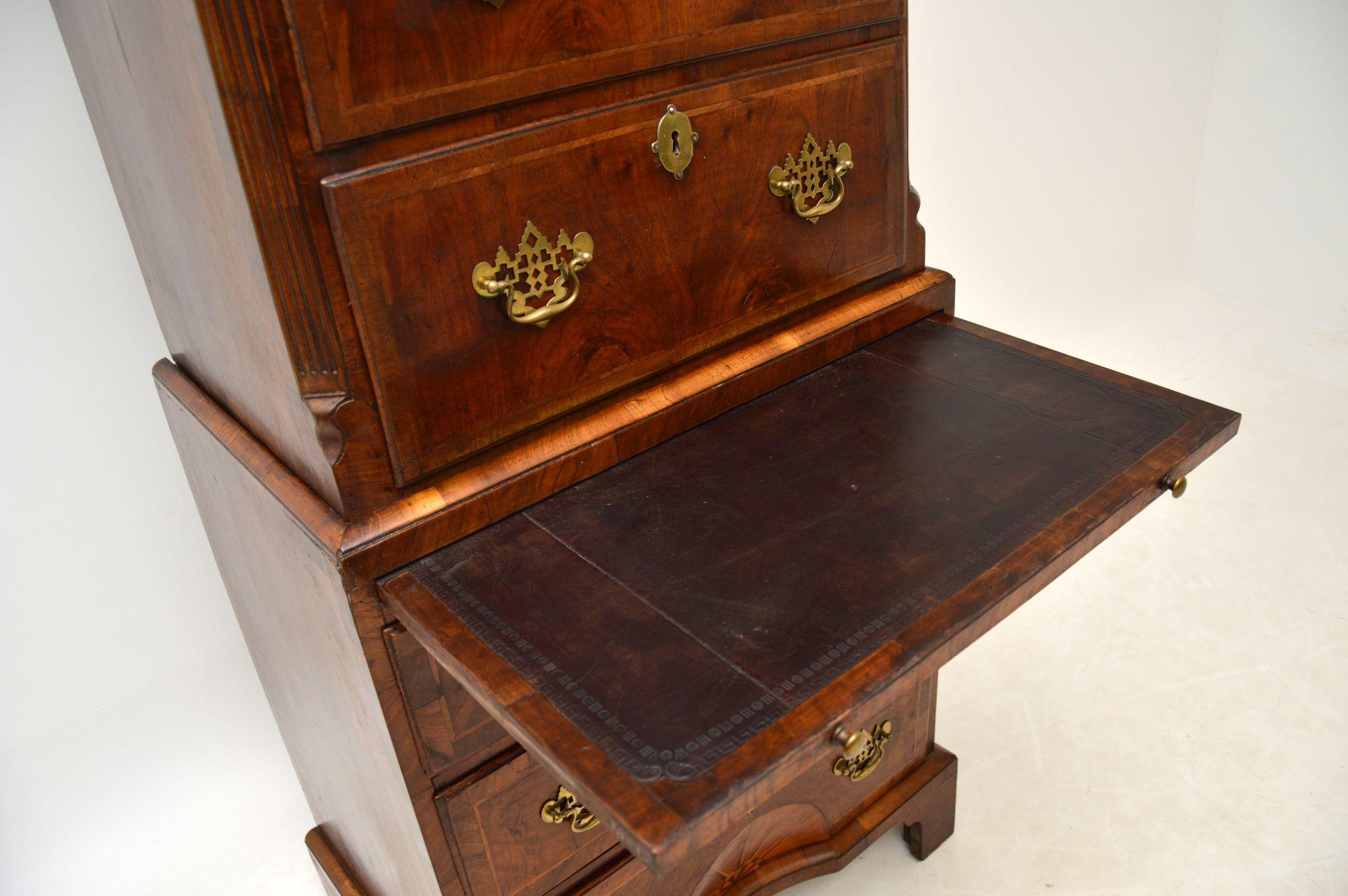 Antique Georgian Period Walnut Chest on Chest 3