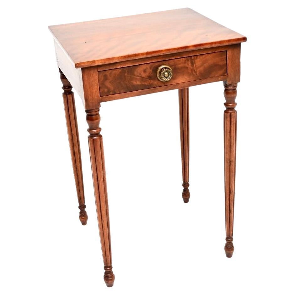 Antique Georgian Period Walnut Side Table