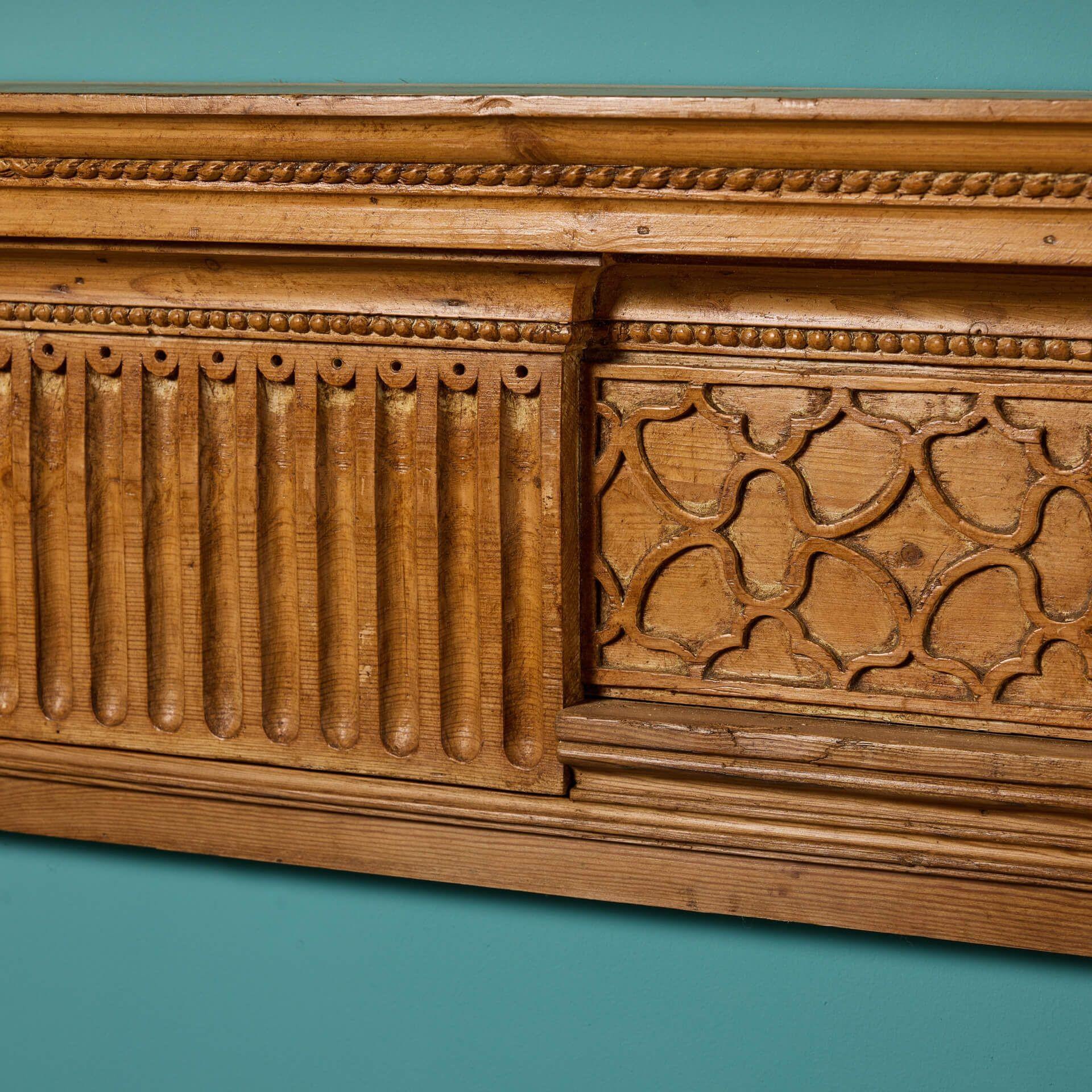 Antique Georgian Pine Fire Surround In Fair Condition For Sale In Wormelow, Herefordshire