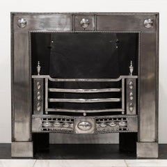 Antique Georgian Polished Steel Register Grate  Robert Adam