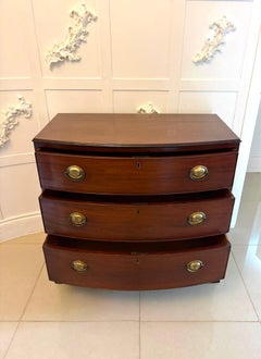Antique Georgian Quality Mahogany Bow Front Chest of Drawers
