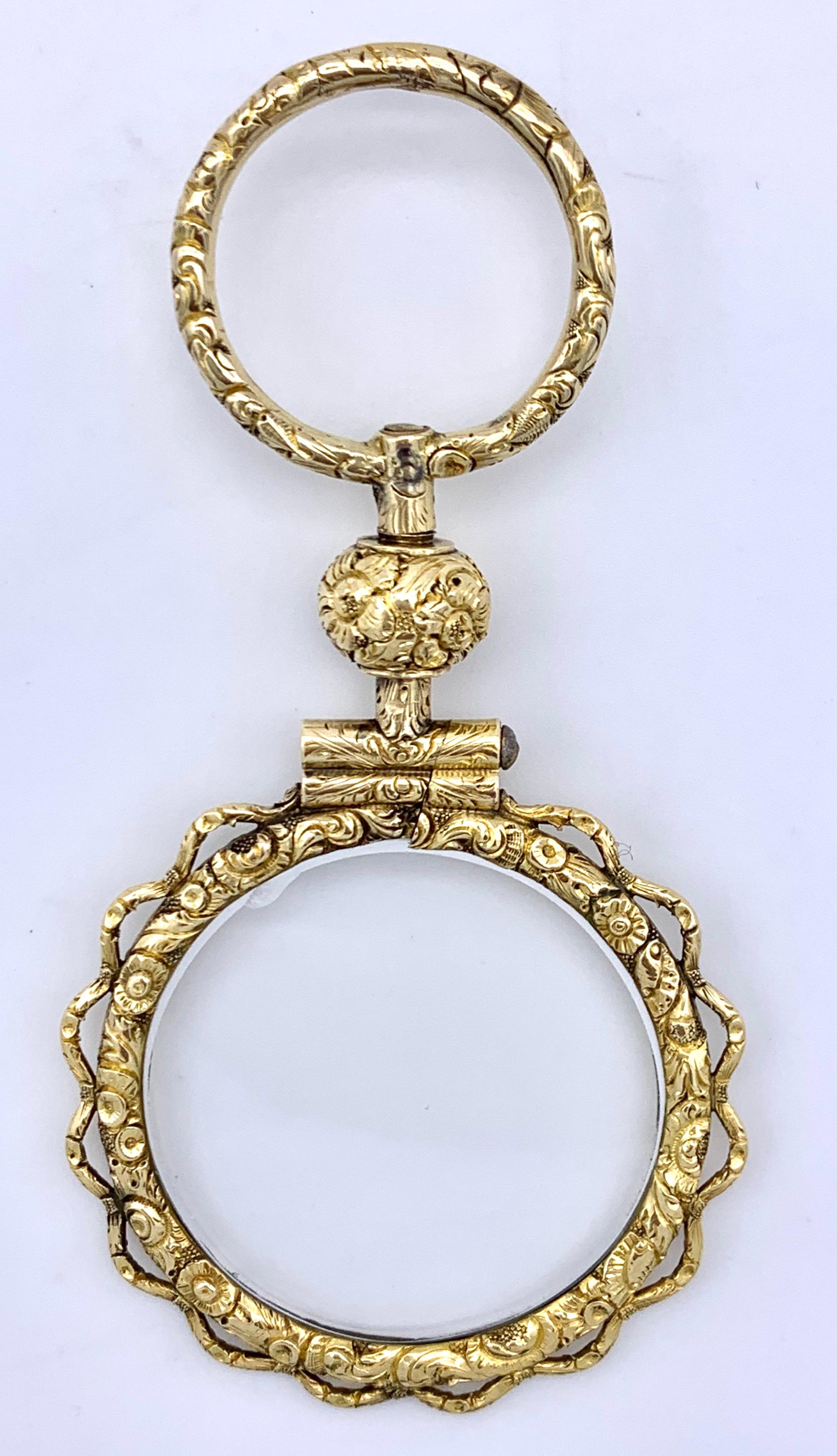 George IV Pendentif géorgien ancien en verre de Quizzing en or jaune 15 carats  en vente