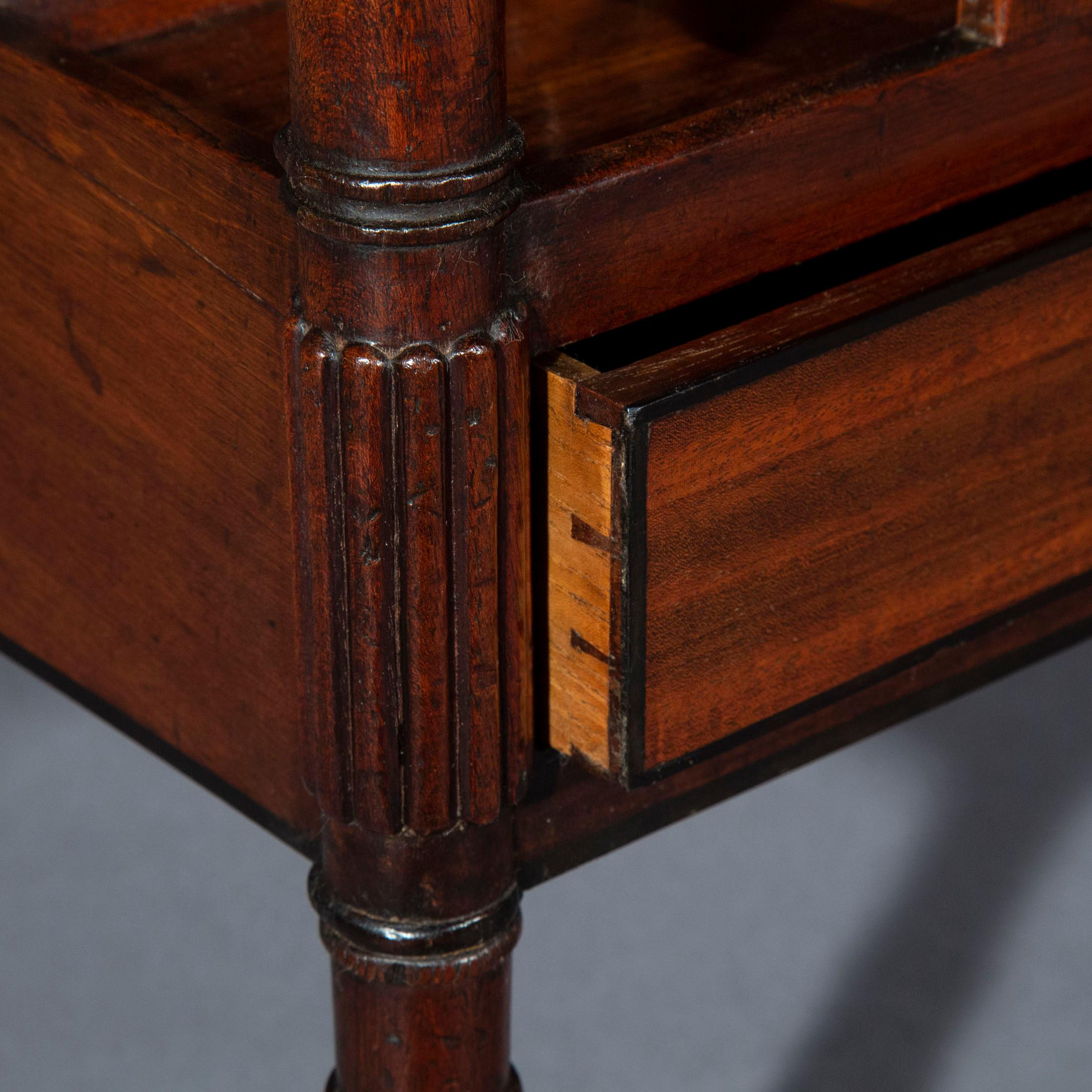 Hand-Carved Antique Magazine Rack, Early 19th Century