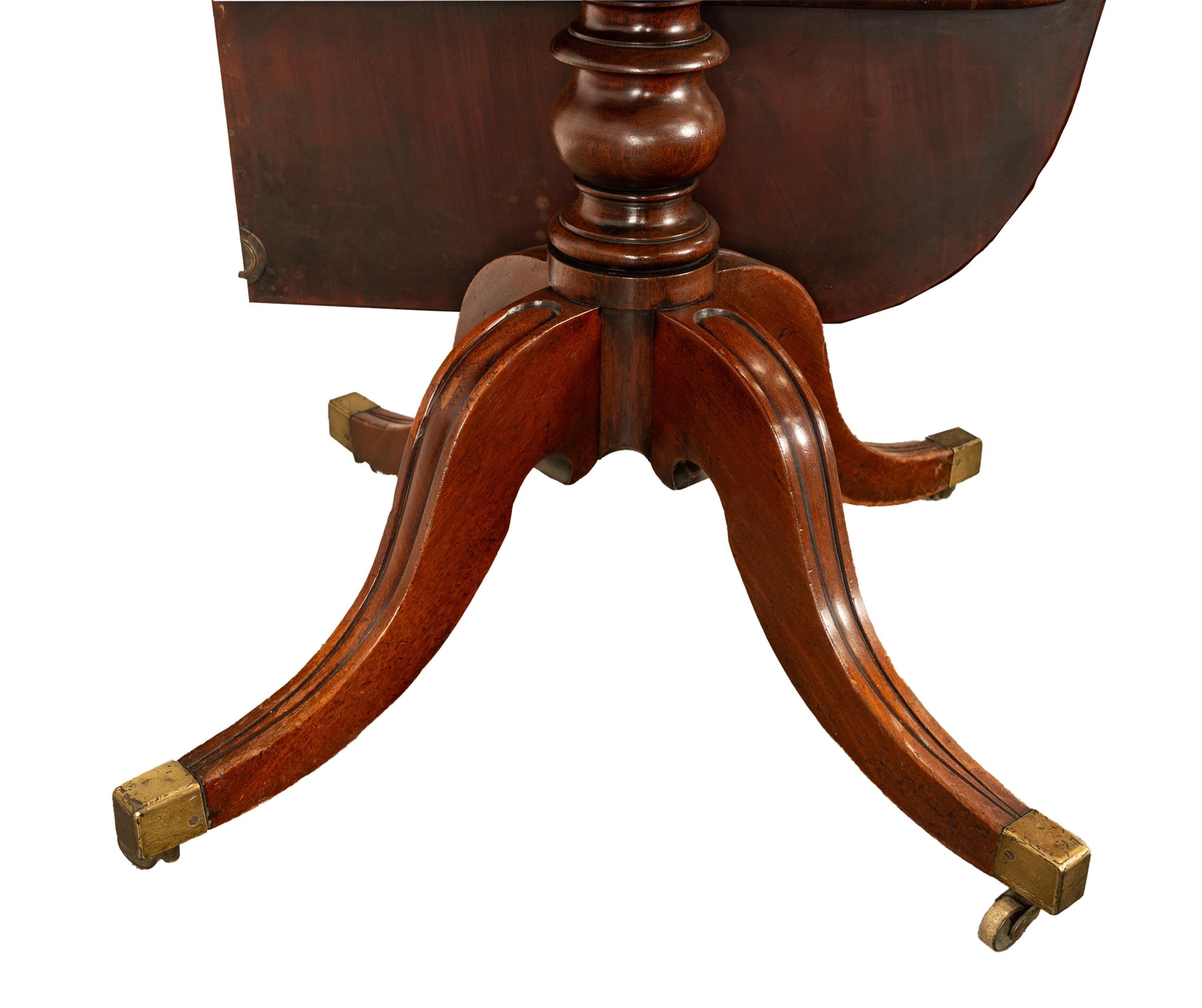 Antique Georgian Regency Cuban Mahogany Twin Pedestal Dining Table Tilt-Top 1810 For Sale 13