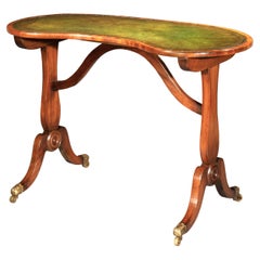 Antique Georgian Regency Kidney Shaped Side Table or Writing Table