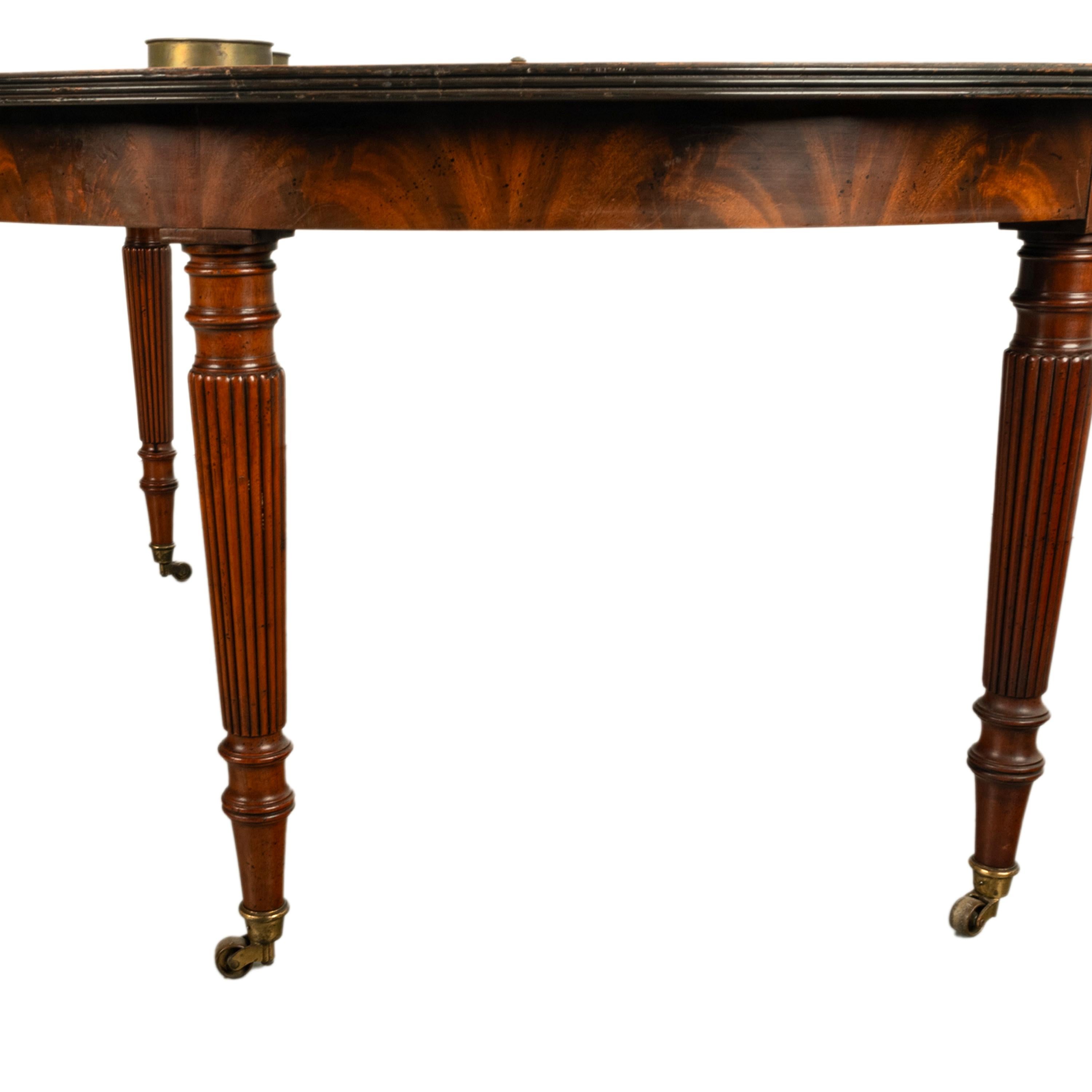 Antique Georgian Regency Mahogany Horseshoe Hunt Wine Tasting Social Table 1820 13