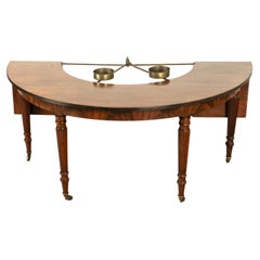 Antique Georgian Regency Mahogany Horseshoe Hunt Wine Tasting Social Table 1820