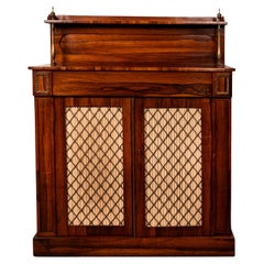 Antique Georgian Regency Rosewood Brass Gillows Chiffonier Sideboard Bar 1820