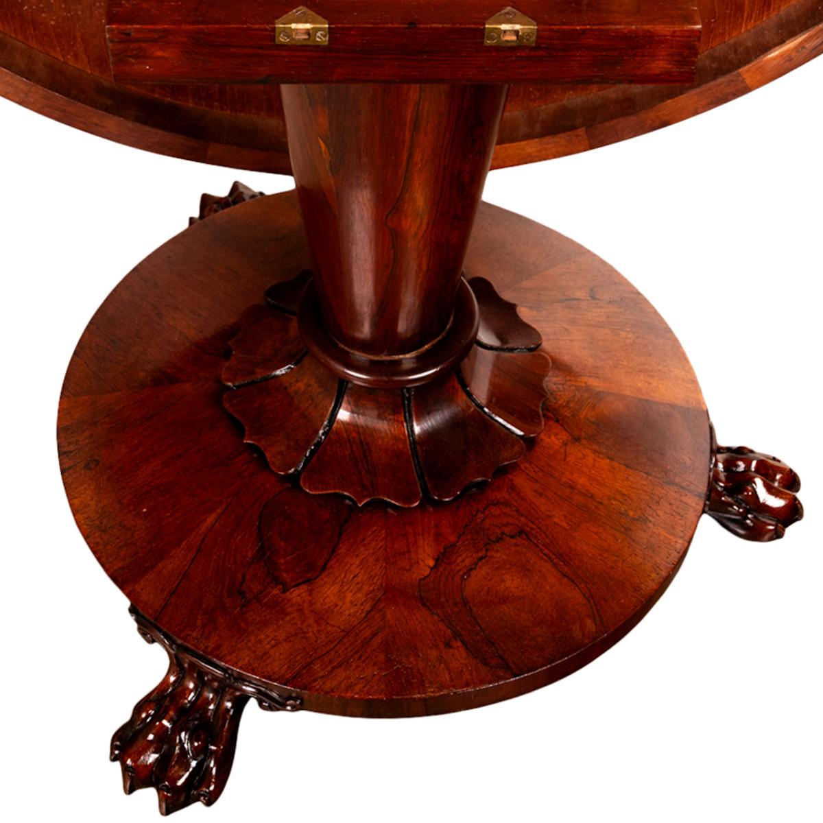 Antique Georgian Regency Rosewood Circular Dining Breakfast Tilt-Top Table 1820 For Sale 9