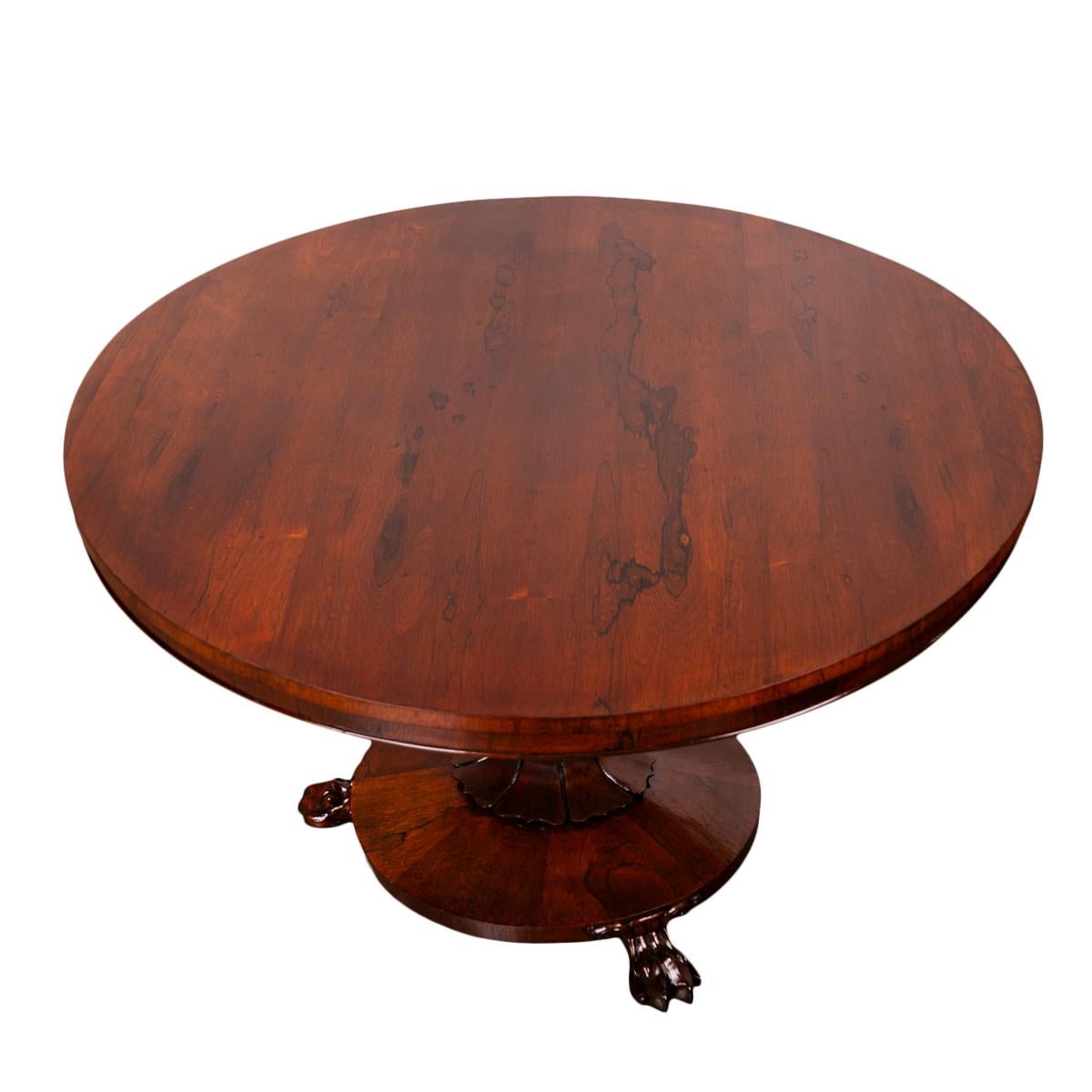 Antique Georgian Regency Rosewood Circular Dining Breakfast Tilt-Top Table 1820 For Sale 1