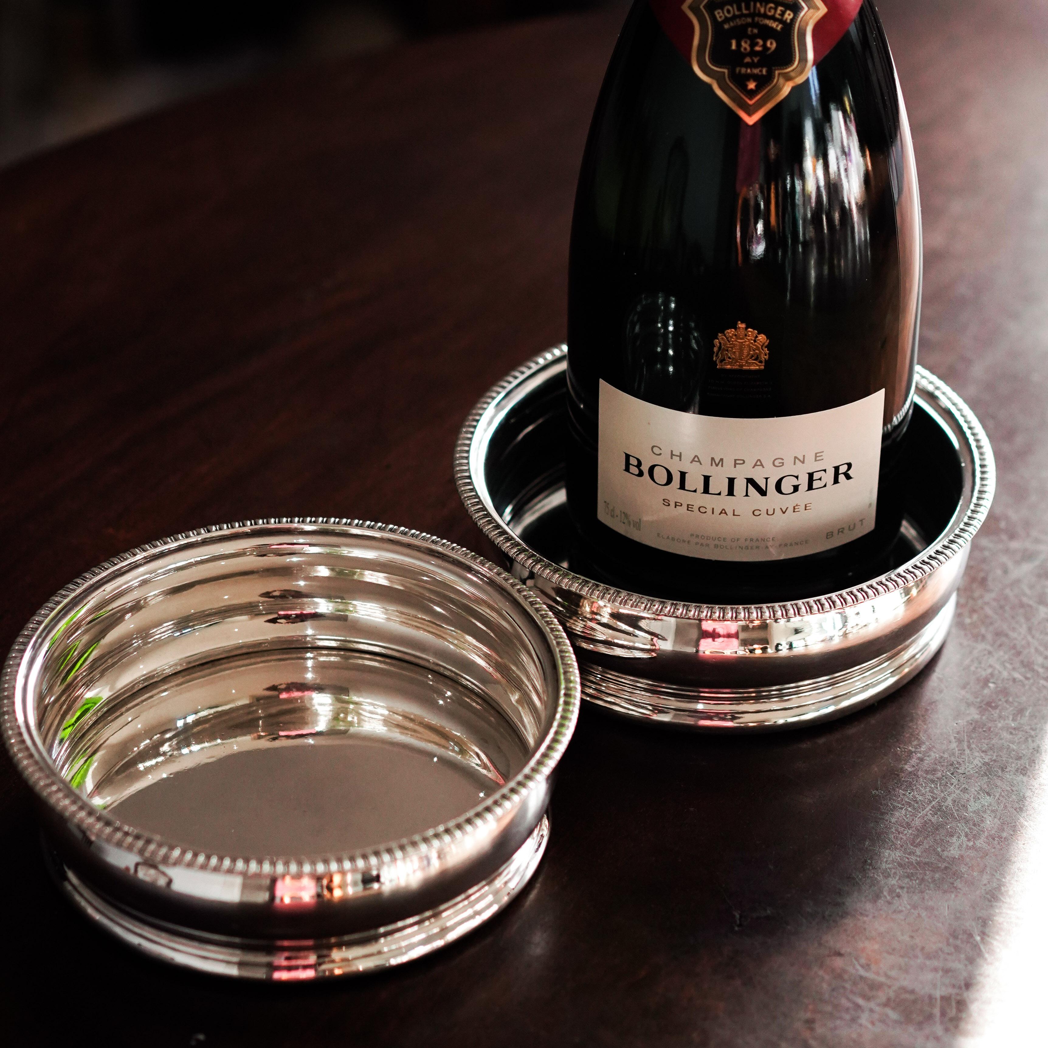 Antico sottobicchiere d'argento massiccio Georgiano Regency con base d'argento - William Eaton in vendita 9