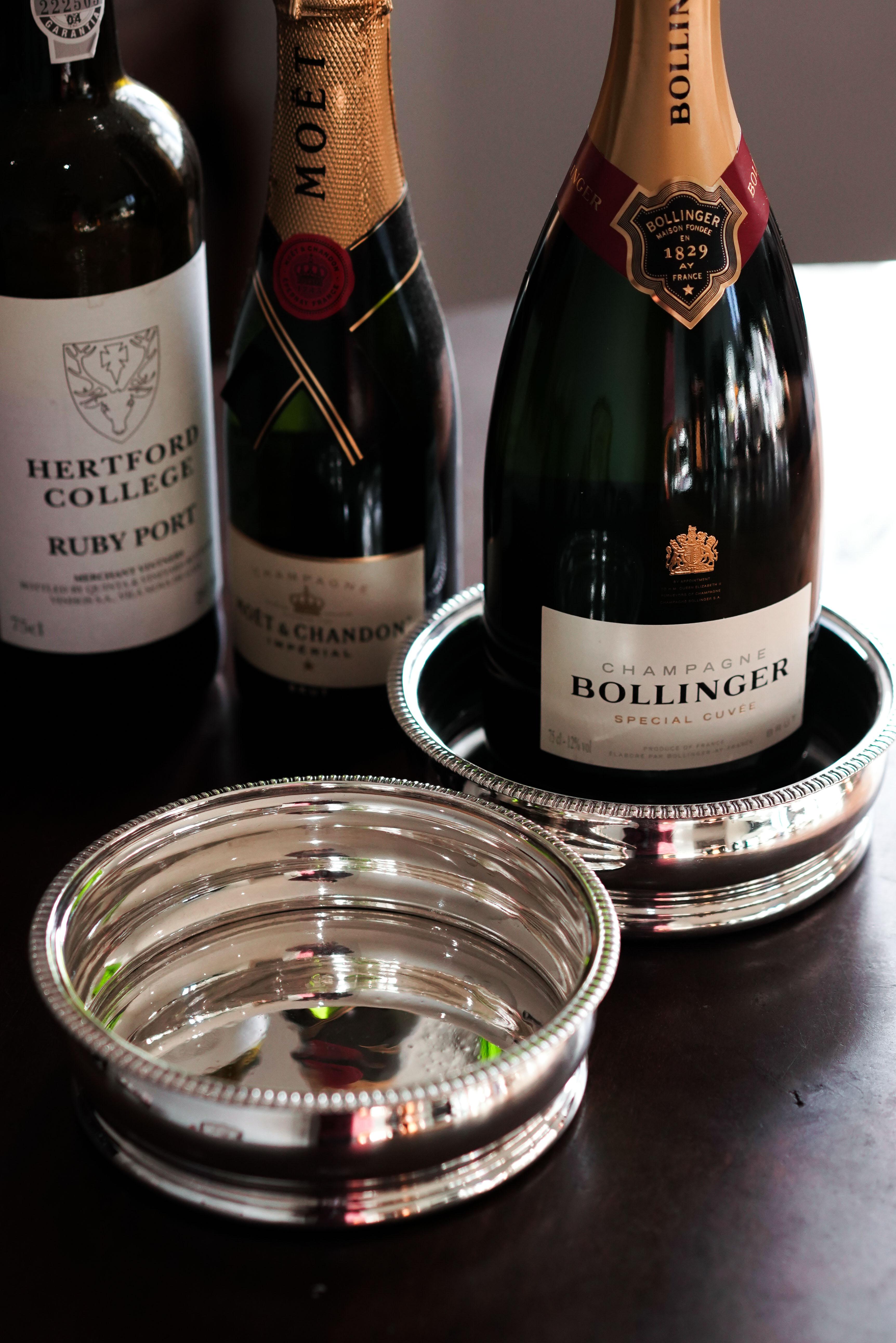 Argento 925 Antico sottobicchiere d'argento massiccio Georgiano Regency con base d'argento - William Eaton in vendita