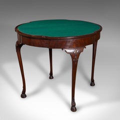 Antique Georgian Revival Card Table, English, Folding, Games, Victorian, C.1890