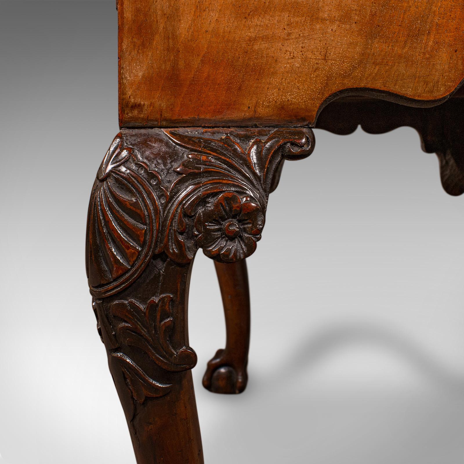 Antique Georgian Revival Lowboy, English, Walnut, Hall, Side Table, Edwardian For Sale 6
