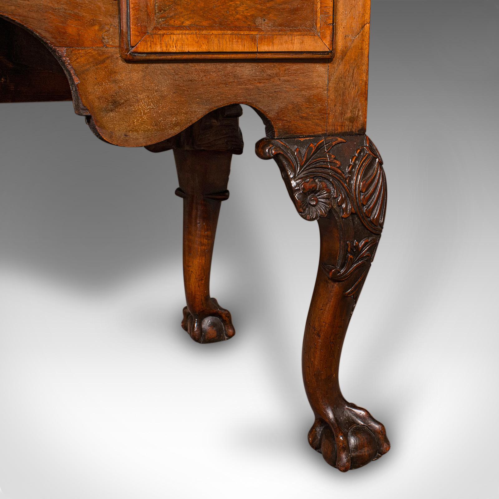 Antique Georgian Revival Lowboy, English, Walnut, Hall, Side Table, Edwardian For Sale 7