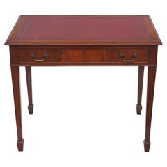 Antique Georgian Revival Mahogany Desk Writing Dressing Table