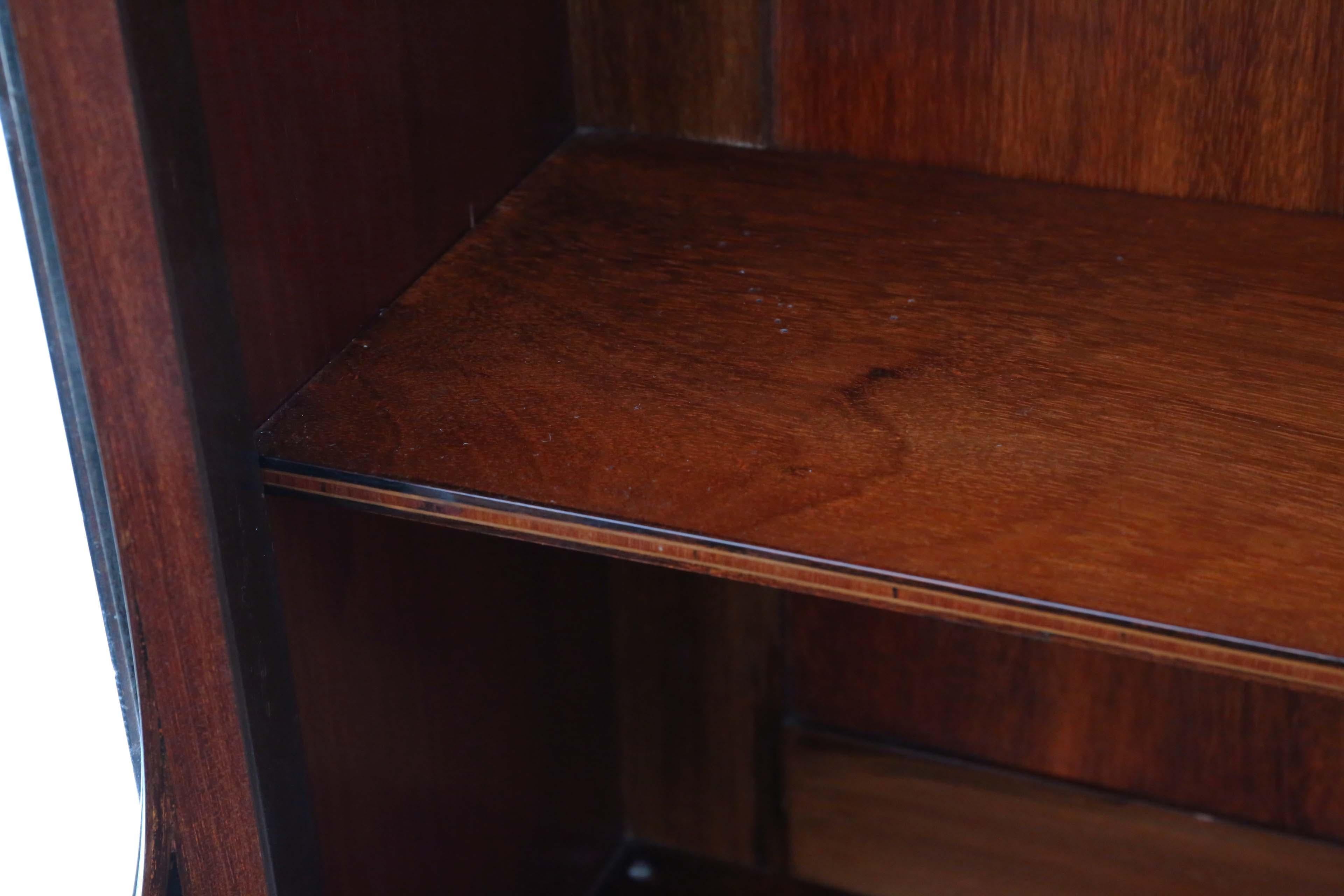 Antique Georgian Revival Mahogany Glazed Bookcase on Cupboard, circa 1890 1