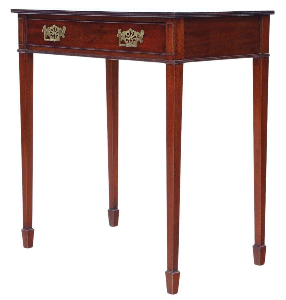 Antiker georgianischer Mahagoni-Schreibtisch, ca. 1880-1900, Frisiertisch im Angebot 5