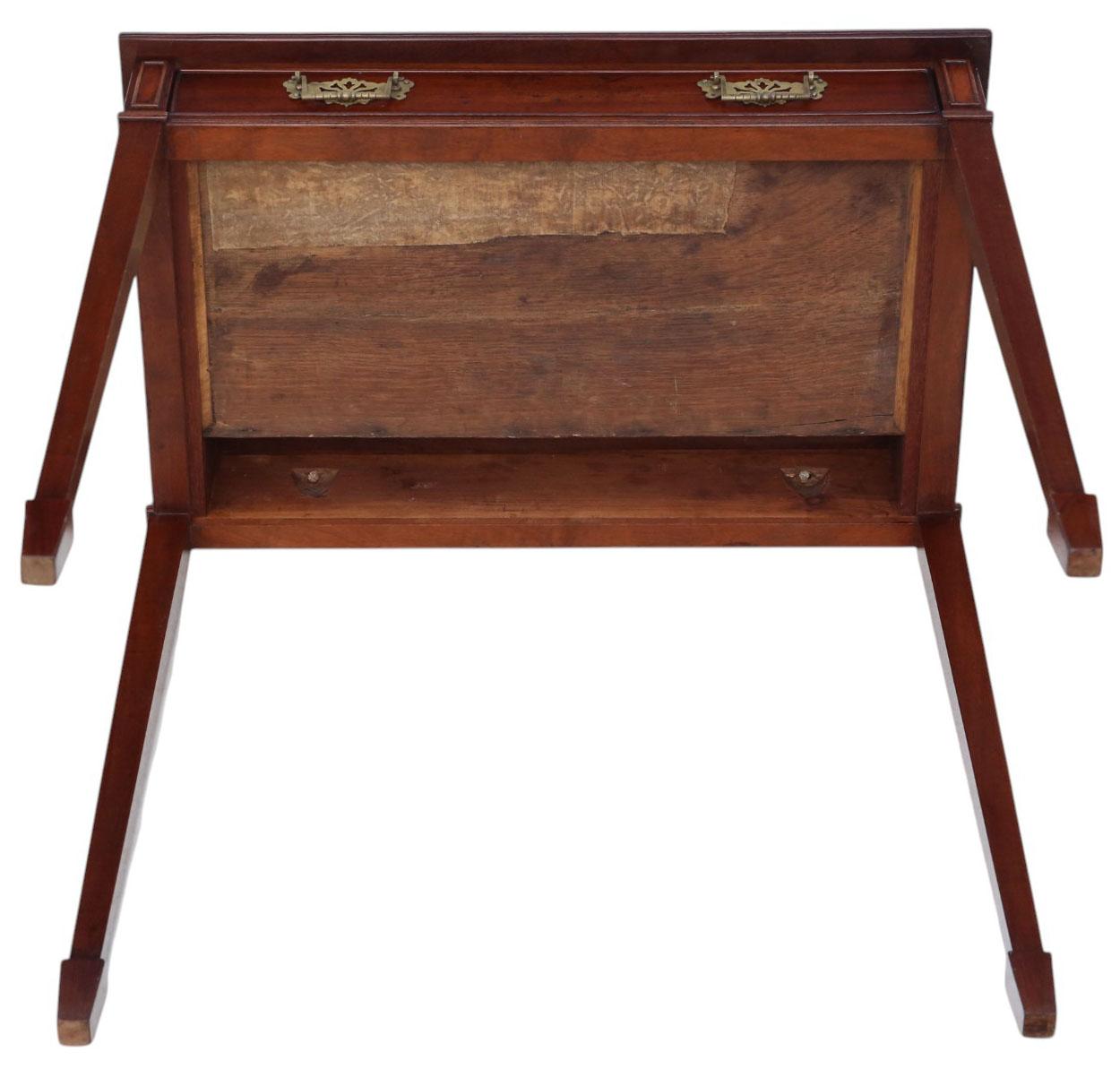 Antiker georgianischer Mahagoni-Schreibtisch, ca. 1880-1900, Frisiertisch im Angebot 6